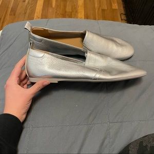 Everlane Silver Flats